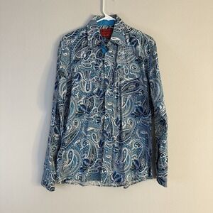 Patron Cito Red Label Shirt Mens Medium Long Sleeve Pearl Snap Western Cowboy